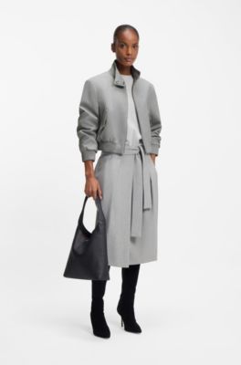 Veste Regular en twill stretch chin&eacute;, Gris chin&eacute;