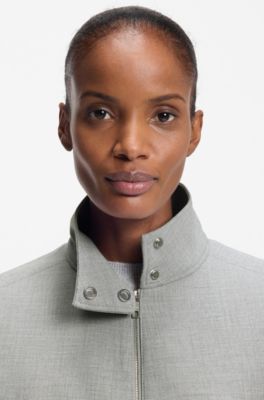 Veste Regular en twill stretch chin&eacute;, Gris chin&eacute;