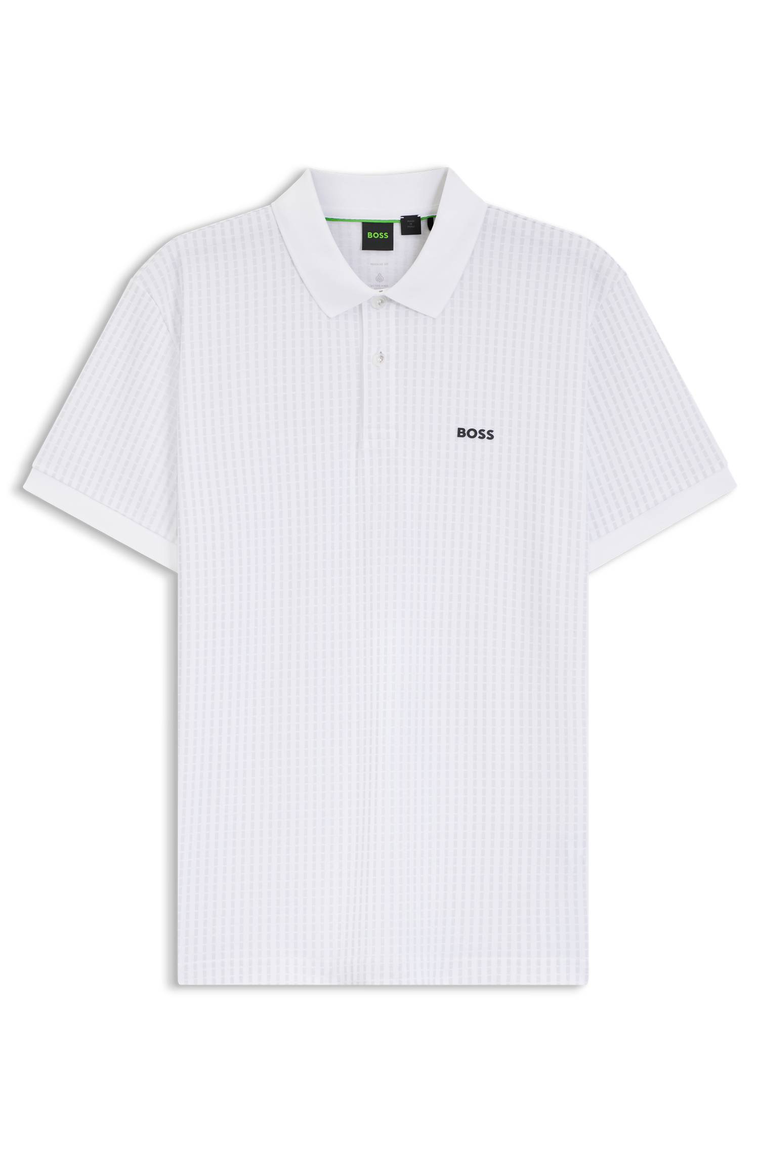 Boss Cotton-piqué polo shirt with all-over print pikéer herr – bild 4