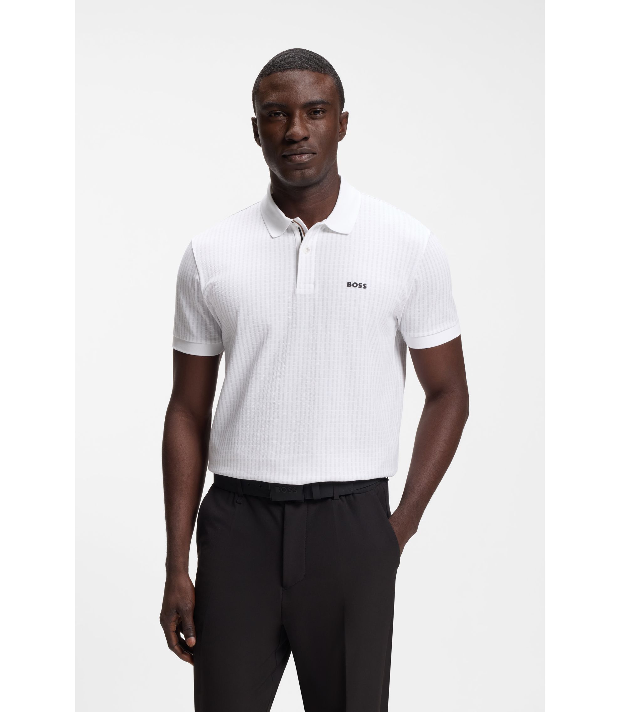 Poloshirt aus Baumwoll-Piqué mit Allover-Print