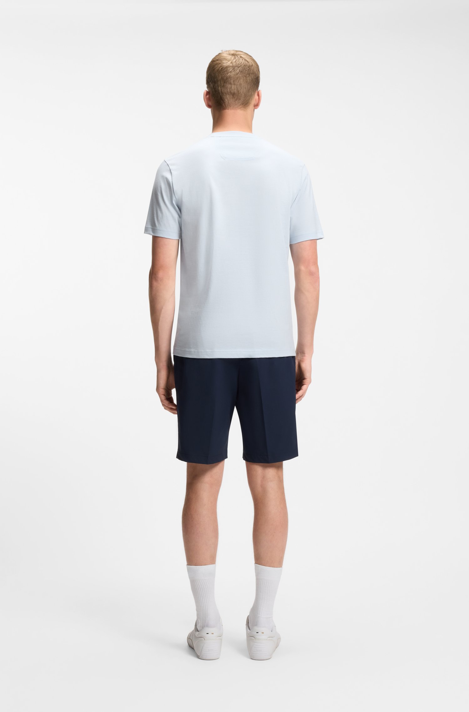 Boss Cotton-jersey T-shirt with golf-inspired logo herr – bild 3