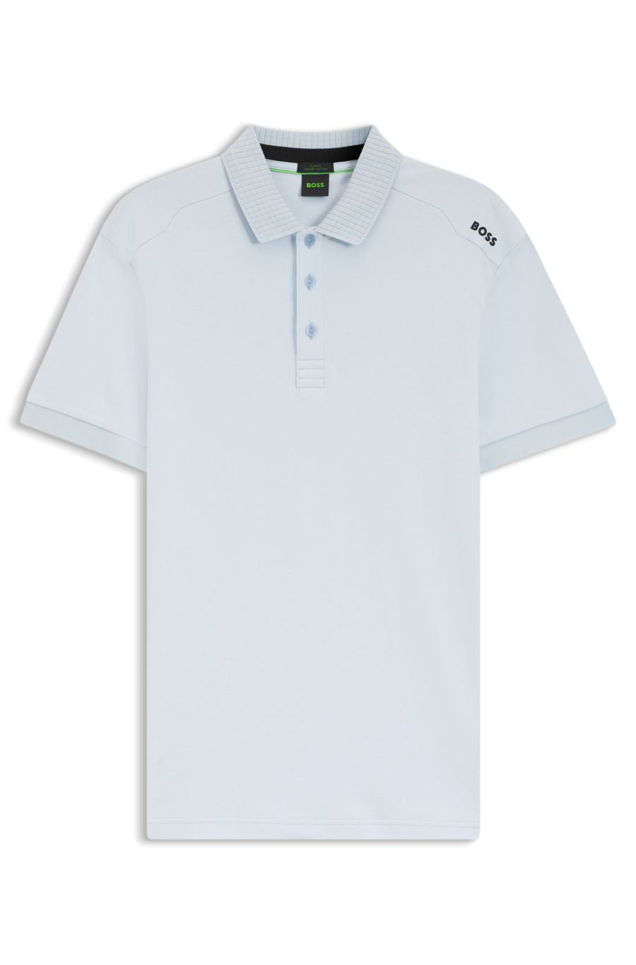 BOSS Modern Print Cotton Tee — Medium Blue