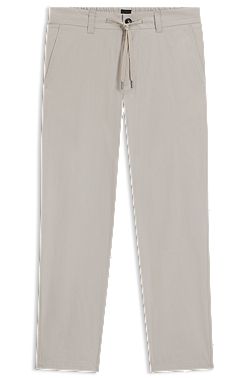 Straight-fit chinos in cotton-blend poplin