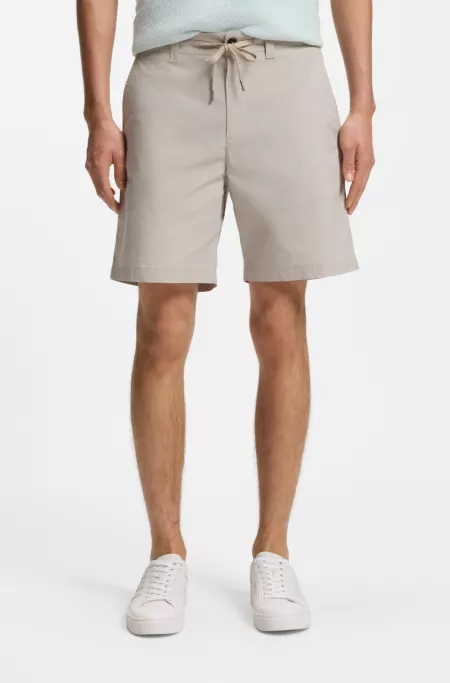 Regular-Fit Chino-Shorts aus Popeline im Baumwoll-Mix