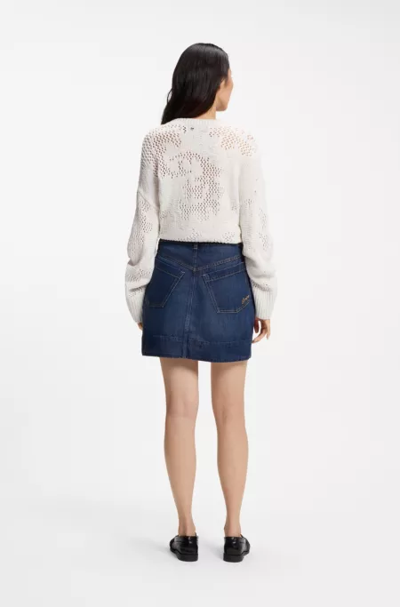 A-line mini skirt in a lightweight cotton blend