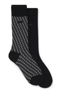 Two-pack of regular-length socks, Black