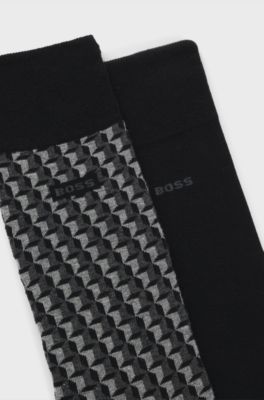 Two-pack of regular-length socks, Black