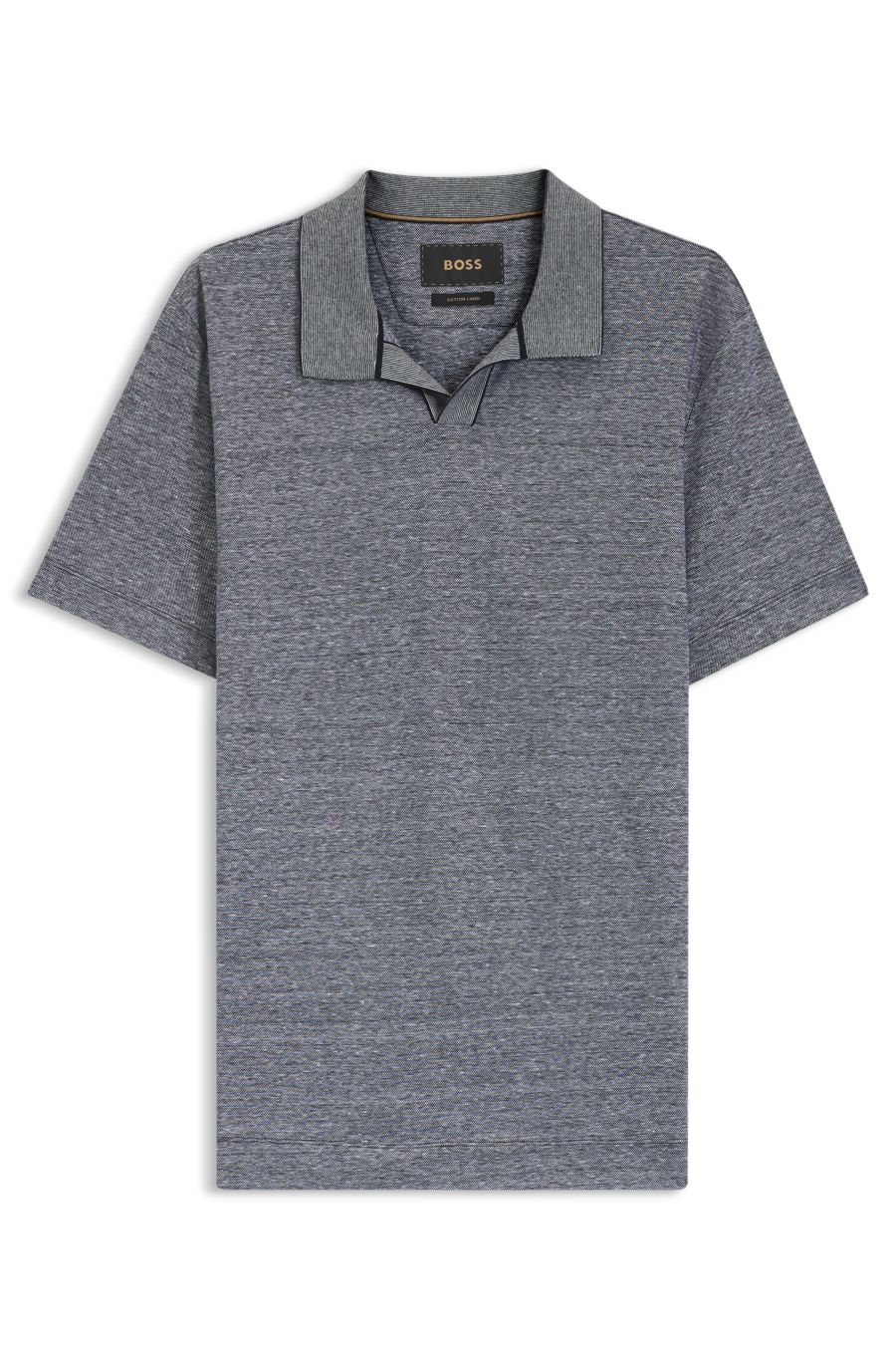 BOSS Cotton-Linen Johnny Polo — Dark Blue