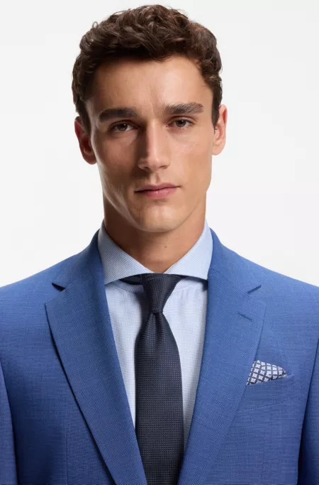 Silk-blend tie with micro pattern