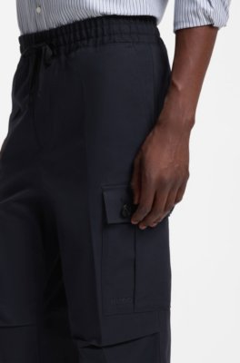 Hugo Cargo trousers in mercerised cotton with a straight fit cargobyxor herr – bild 3