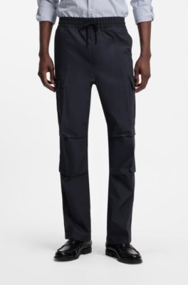 Cargo trousers in mercerised cotton with a straight fit