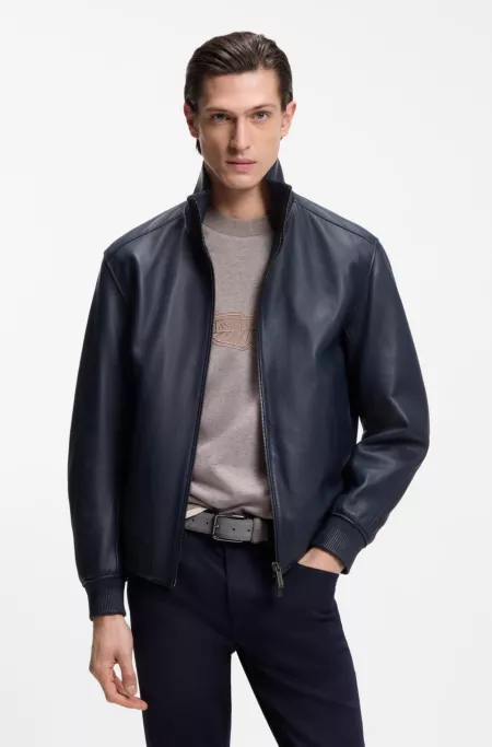 BOSS x ASTON MARTIN belt in nubuck leather with webbing