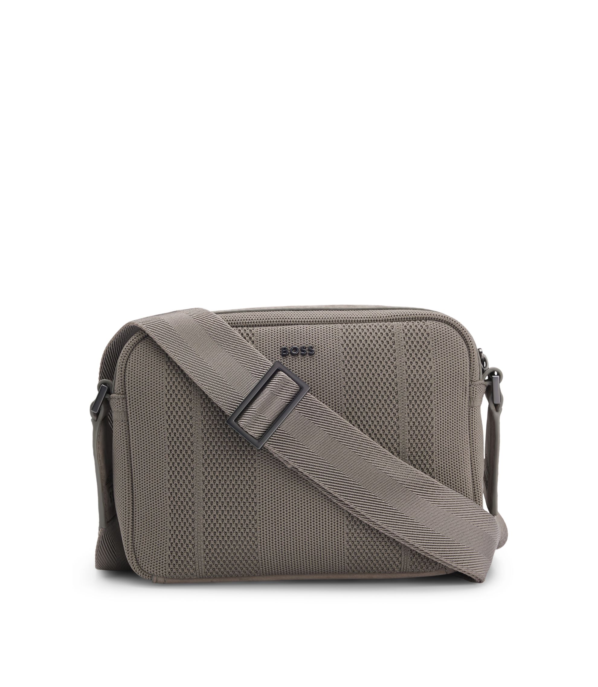 BOSS - BOSS x ASTON MARTIN ニット クロスボディバッグ スエード