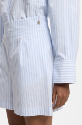 Hugo Cotton-poplin shorts with vertical stripes dam – bild 2