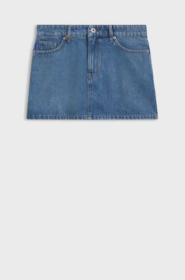 Denim mini skirt, Blue