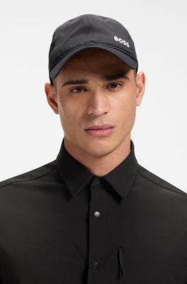 Relaxed-fit overshirt with water-repellent finish, Black