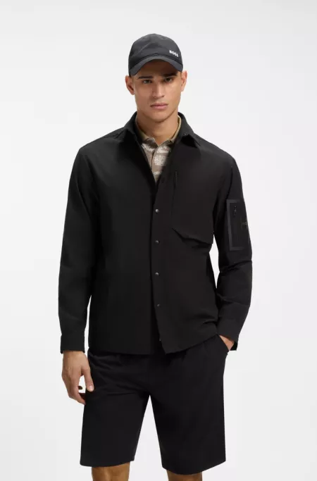 Relaxed-fit overshirt with water-repellent finish