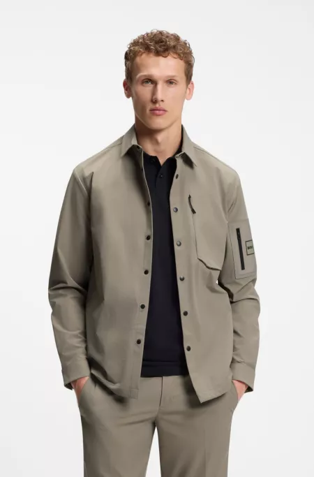 Relaxed-fit overshirt with water-repellent finish