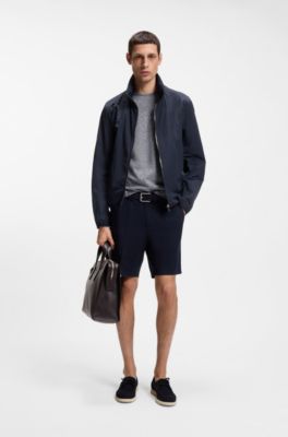 Water-repellent jacket with Double B monogram, Dark Blue