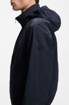 Water-repellent jacket with Double B monogram, Dark Blue