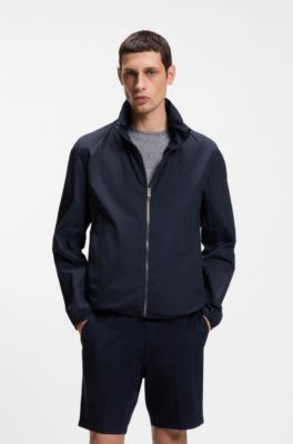 Water-repellent jacket with Double B monogram, Dark Blue