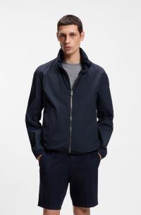 Water-repellent jacket with Double B monogram, Dark Blue