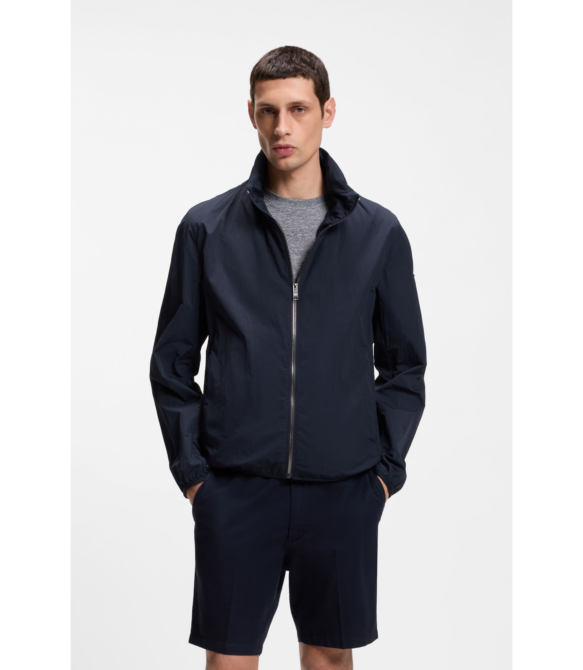 Wasserabweisende Jacke mit Double-B-Monogramm