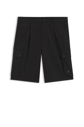 HUGO x RB stretch-cotton shorts with bull motif