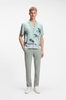 Regular-fit shirt with maxi print, Patterned