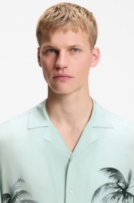 Regular-Fit Hemd mit Maxi-Print, Gemustert