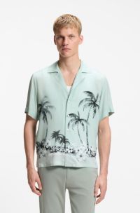 Regular-fit shirt with maxi print, Patterned