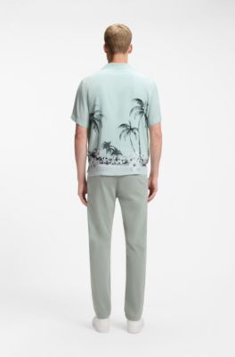 Regular-Fit Hemd mit Maxi-Print, Gemustert