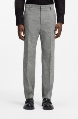 Abito due pezzi modern fit in tessuto effetto zigrino, Grigio scuro