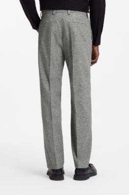 Two-piece modern-fit suit in sharkskin fabric, Dark Grey