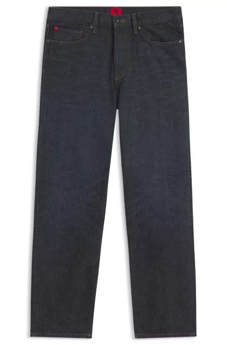 HUGO x RB regular-fit jeans in blue denim
