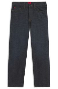 HUGO x RB regular-fit jeans in blue denim, Dark Blue