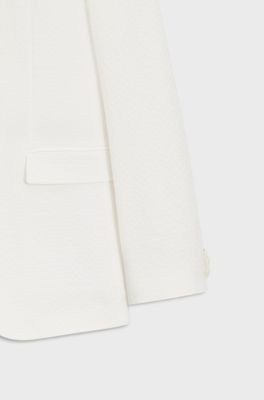 Extra Slim-Fit Anzug aus Stretch-Baumwolle-Seersucker mit drei Pieces, Wei&szlig;