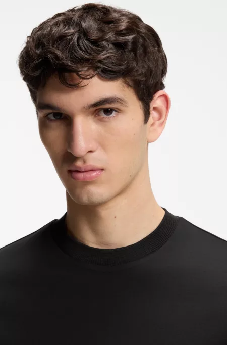 Mercerised-cotton slim-fit T-shirt with contrast tipping