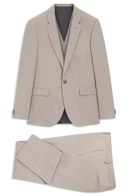 Three-piece extra-slim-fit suit