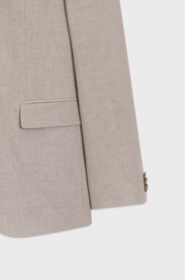 Three-piece extra-slim-fit suit, Light Brown
