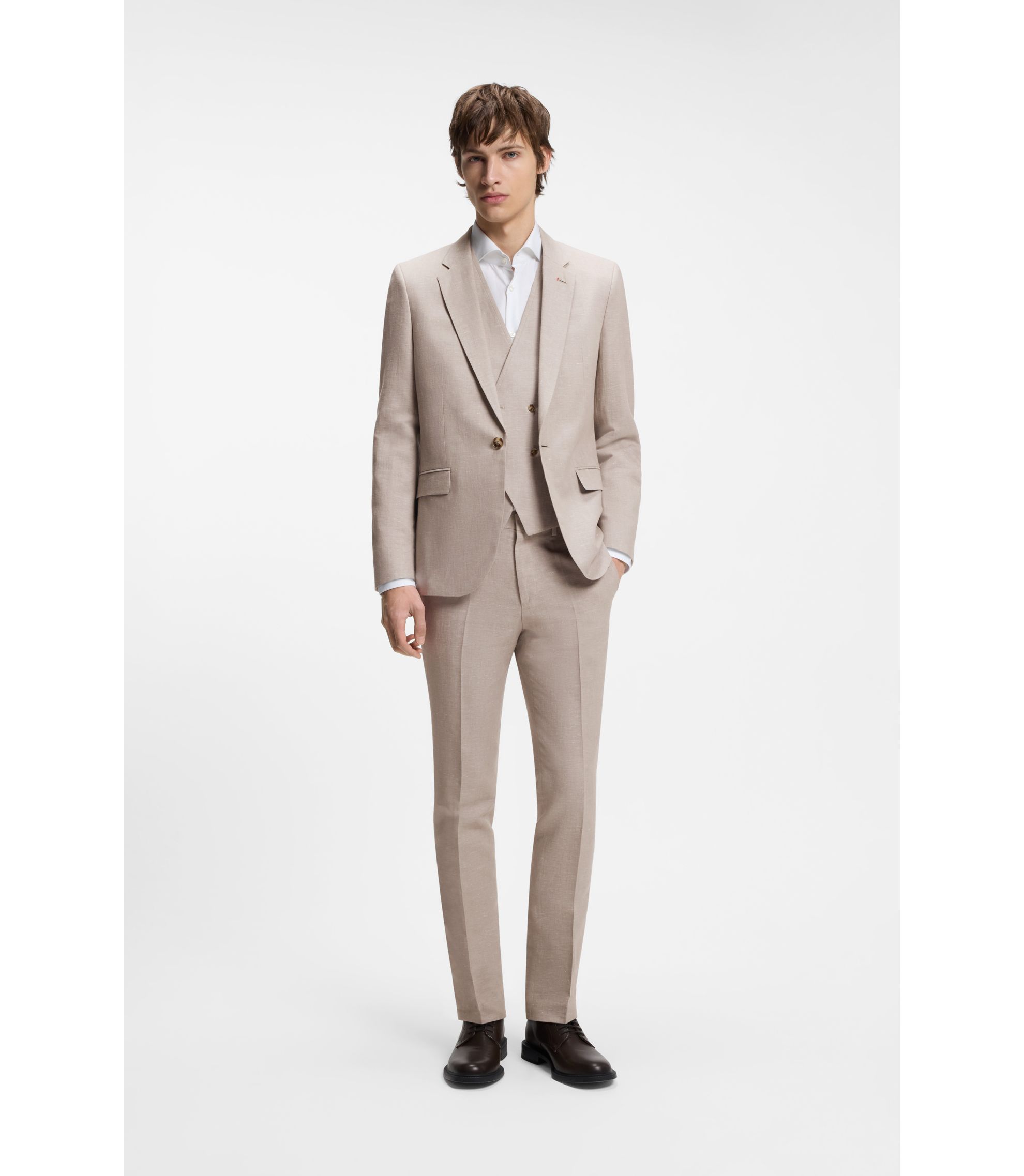 スリーピース スーツ | ブラウン | HUGO BOSS