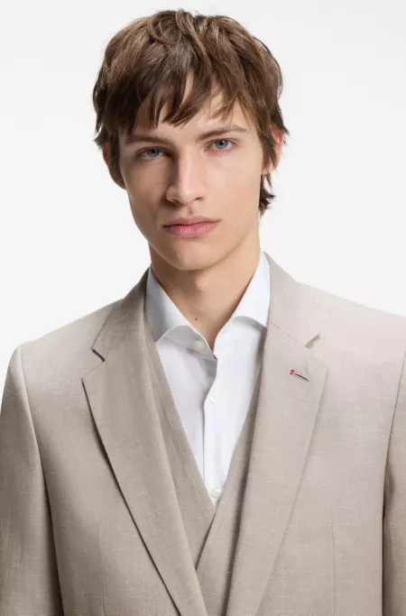 Three-piece extra-slim-fit suit