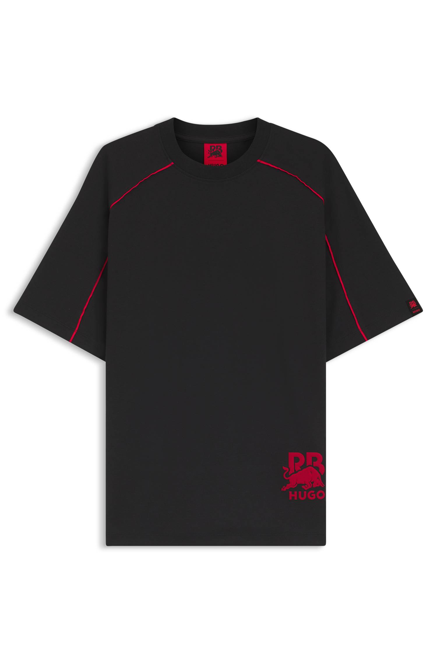 Hugo x RB cotton-blend T-shirt with contrast piping herr – bild 4