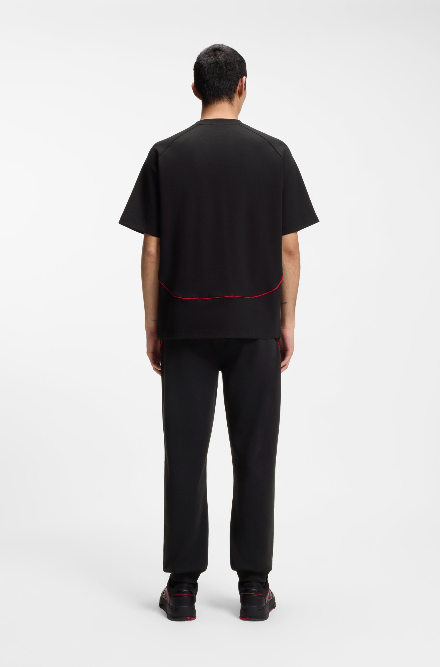 Hugo x RB cotton-blend T-shirt with contrast piping herr – bild 3