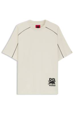 Hugo x RB cotton-blend T-shirt with contrast piping herr – bild 4