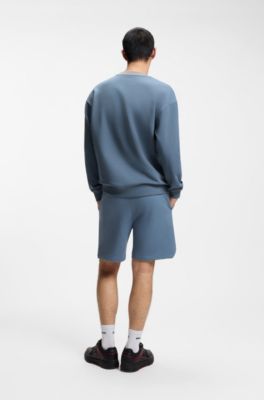 HUGO x RB cotton-terry sweatshirt with bull motif, Blue