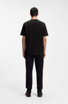 HUGO x RB cotton T-shirt with bull motif, Black