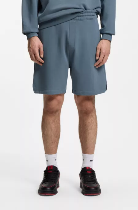 HUGO x RB cotton-terry shorts with bull motif