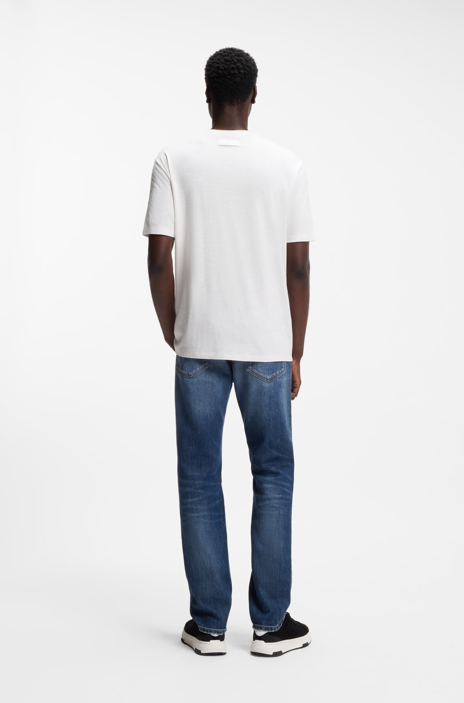 Hugo Slim-fit T-shirt in slub interlock herr – bild 3