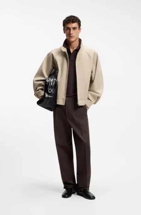 Relaxed-fit trousers in cotton twill